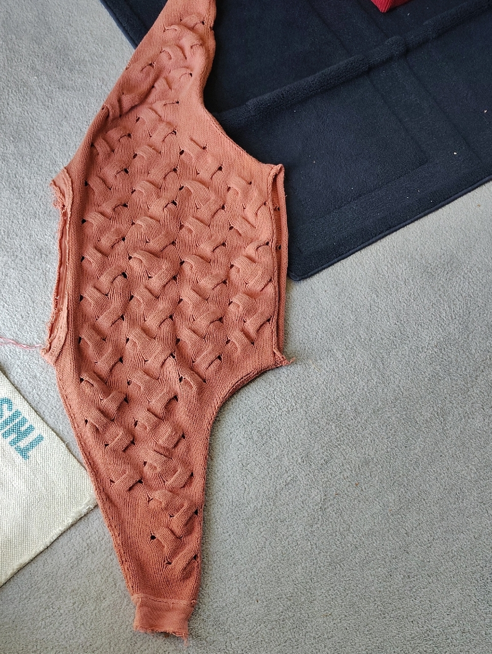 Handwoven Free People Rust Knit Sweater